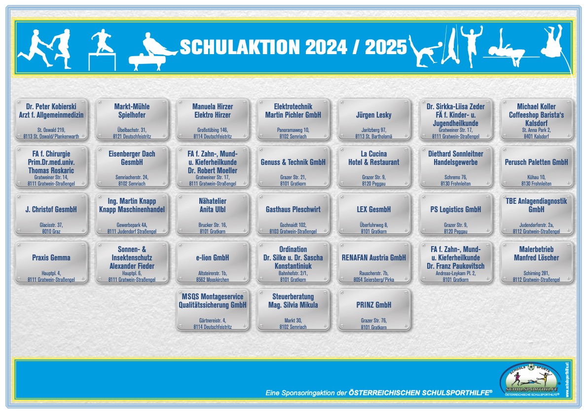 Sponsoren &Ouml;sterreichische Schulsporthilfe